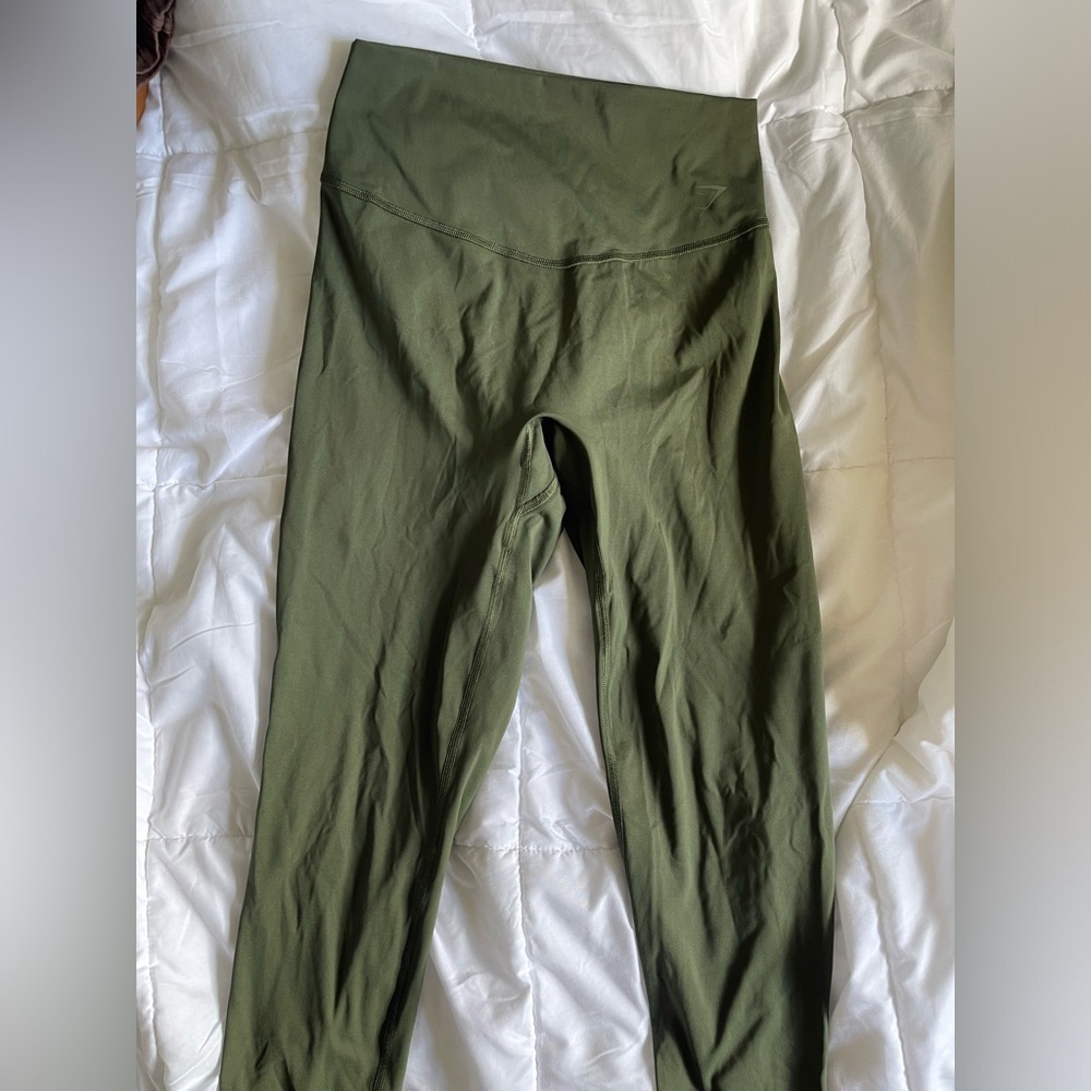 Gymshark Olive Green High-Waisted Leggings